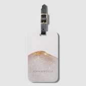 Moderne girale waterverf vormt eenvoudig elegant bagagelabel (Voorkant (verticaal))