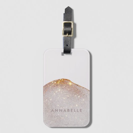 Moderne girale waterverf vormt eenvoudig elegant bagagelabel (Voorkant (verticaal))