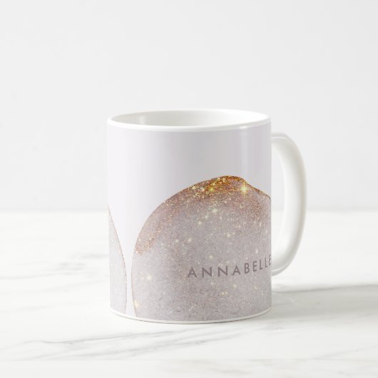 Moderne girale waterverf vormt eenvoudig elegant koffiemok (Voorkant rechts)