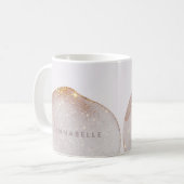 Moderne girale waterverf vormt eenvoudig elegant koffiemok (Voorkant links)