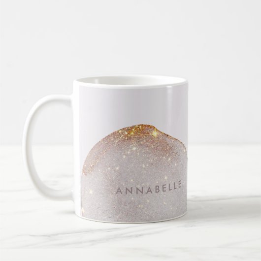 Moderne girale waterverf vormt eenvoudig elegant koffiemok (Links)