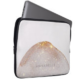 Moderne girale waterverf vormt eenvoudig elegant laptop sleeve (Voorkant Rechts)