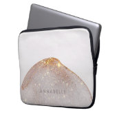 Moderne girale waterverf vormt eenvoudig elegant laptop sleeve (Voorkant Links)