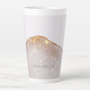 Moderne girale waterverf vormt eenvoudig elegant latte mok