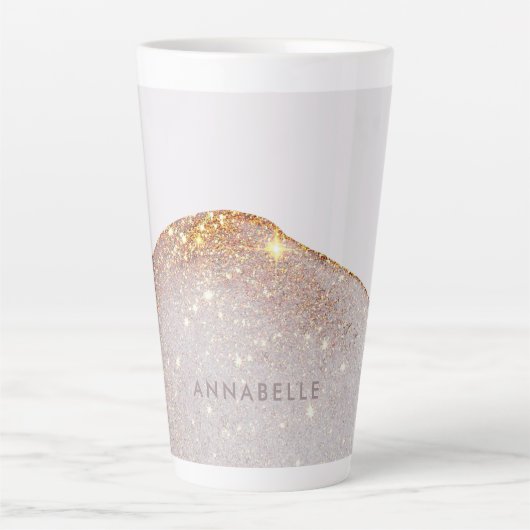 Moderne girale waterverf vormt eenvoudig elegant latte mok (Voorkant)