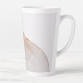 Moderne girale waterverf vormt eenvoudig elegant latte mok (Rechts)