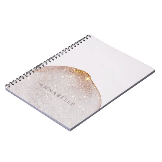 Moderne girale waterverf vormt eenvoudig elegant notitieboek (Linkerzijde)