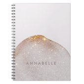 Moderne girale waterverf vormt eenvoudig elegant notitieboek (Voorkant)