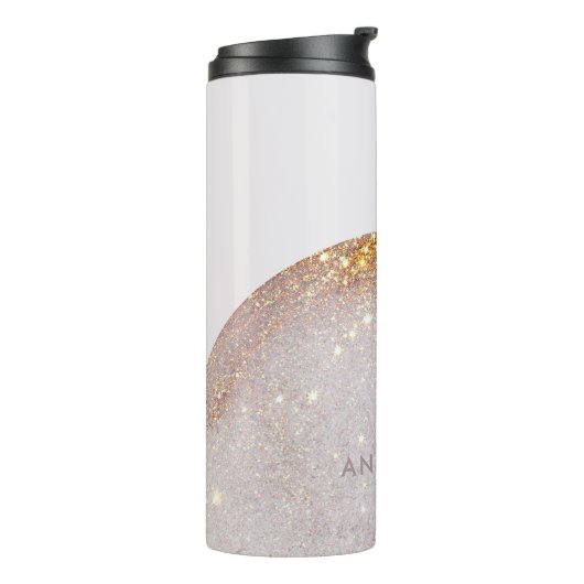 Moderne girale waterverf vormt eenvoudig elegant thermosbeker (Gedraaid links)