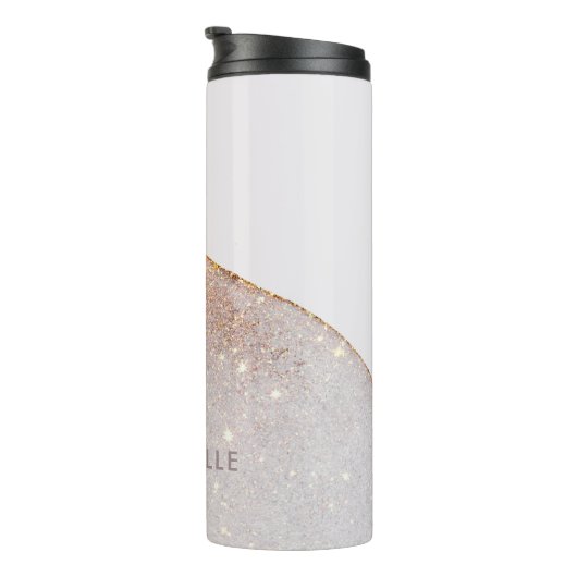 Moderne girale waterverf vormt eenvoudig elegant thermosbeker (Geroteerd rechts)