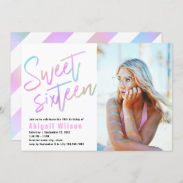 Moderne, girale, zoete zestien verjaardag kaart