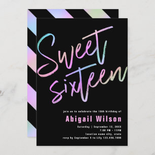 Moderne, girale, zoete zestien verjaardag kaart