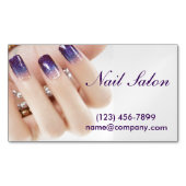 Moderne Girly Beauty Ombre Nagelkunstenaar Nagelsa Visitekaartje Magneet (Voorkant)