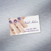Moderne Girly Beauty Ombre Nagelkunstenaar Nagelsa Visitekaartje Magneet (Voorbeeld)
