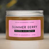 Moderne Girly Black & Roze Geklopte Cosmetische Po Etiket