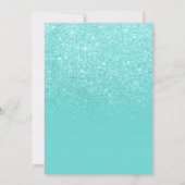 Moderne girly faux blauwgroen glitter ombre Sweet  Kaart (Achterkant)