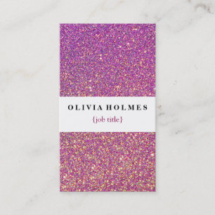 Moderne Girly Faux PinkPurple schittert de Visitekaartje