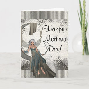 Moderne girly feemoederdag kaart