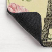 Moderne Girly Floral Paris Eiffel Tower Muismat (Hoek)
