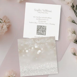 Moderne Girly Glam Glitter Ketting Display Kaart