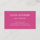 Moderne Girly Glitter Drips Nail Salon Artiest Visitekaartje (Achterkant)