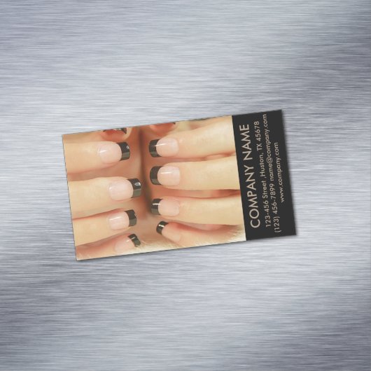moderne girly mode beauty SPA nagelsalon Magnetisch Visitekaartje (Voorbeeld)