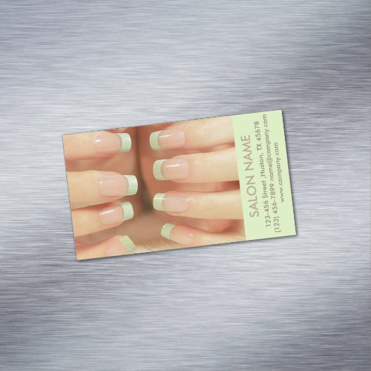moderne girly mode beauty SPA nagelsalon Visitekaartje Magneet (Voorbeeld)