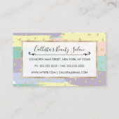 Moderne Girly Pastel Brushstrokes Gold Geo Klantenkaartje (Achterkant)