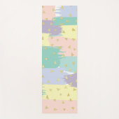 Moderne Girly Pastel Brushstrokes Gold Geo Yogamat (Voorkant)