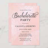 Moderne Girly Pink Glitter Geometrische Bacheloret Kaart (Voorkant / Achterkant)