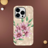 Moderne Girly Roze Bloemen Case-Mate iPhone Case