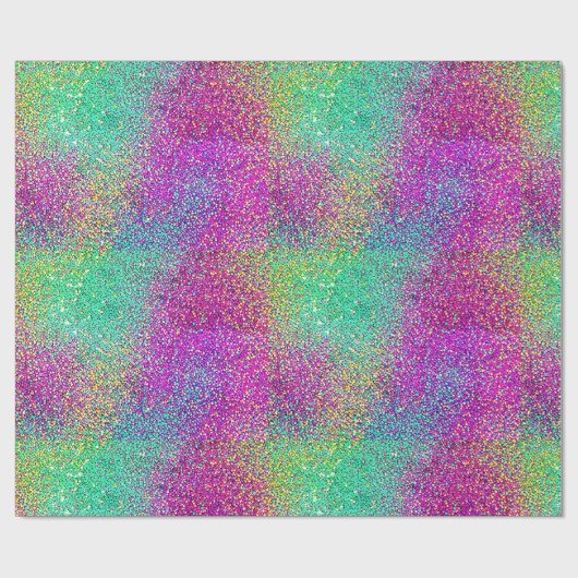 Moderne Girly Roze Ombre Gradient Shimmer Glitter Cadeaupapier (Vlak)