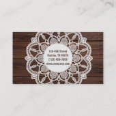 Moderne Girly Rustieke Woodgrain Yoga Mandala Visitekaartje (Achterkant)