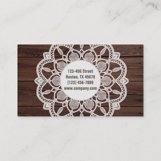 Moderne Girly Rustieke Woodgrain Yoga Mandala Visitekaartje (Achterkant)