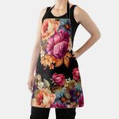 Moderne Girly Waterverf Bloemen Schort (Insitu)