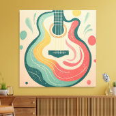 Moderne gitaar Abstracte geometrische vormen Canvas Afdruk (Insitu (Woonkamer))