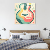 Moderne gitaar Abstracte geometrische vormen Canvas Afdruk (Insitu (Slaapkamer))