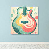 Moderne gitaar Abstracte geometrische vormen Canvas Afdruk (Insitu (Houten vloer))