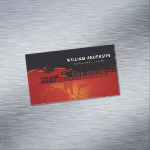 Moderne gitaar leraar elektrische & akoestische le magnetisch visitekaartje