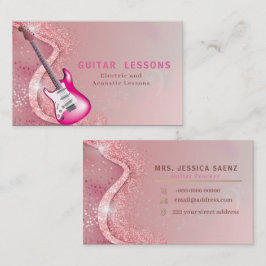 Moderne gitaar leraar elektrische & akoestische le visitekaartje