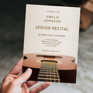 Moderne Gitaar Muziekuitvoering Senior Recital Kaart