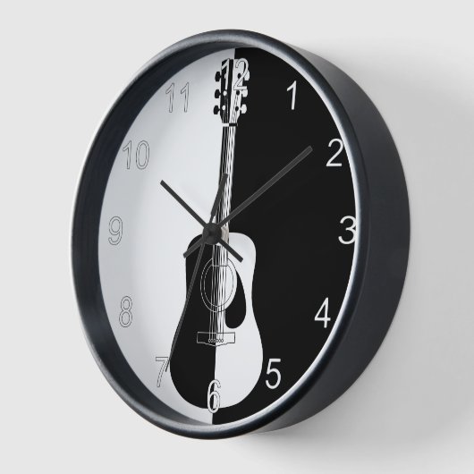 Moderne gitaar zwart-wit (Hoek)