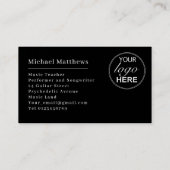 Moderne gitaarleraar Custom Logo Visitekaartje (Achterkant)