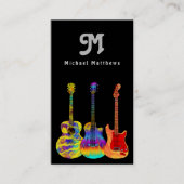 Moderne Gitaarleraar Custom Photo Visitekaartje (Voorkant)