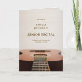 Moderne Gitaarmuziek Senior Recital Programma Lijs (Voorkant)