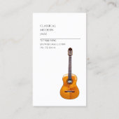 Moderne Gitarist Muzikant Visitekaartje (Achterkant)