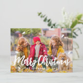 Moderne gladde glans van glans feestdagenkaart (Staand voorkant)