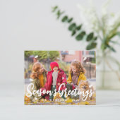 Moderne gladde glans van glans feestdagenkaart (Staand voorkant)