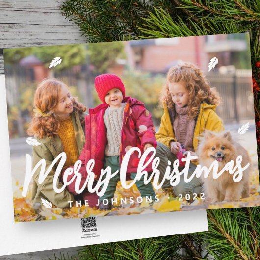 Moderne gladde glans van glans feestdagenkaart