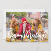 Moderne gladde glans van glans feestdagenkaart (Voorkant)